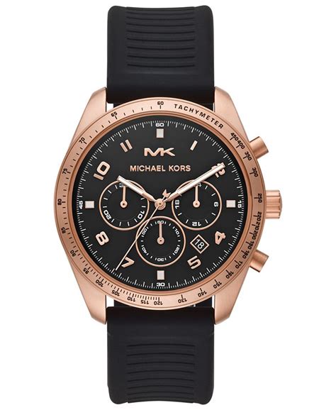 michael kors keaton chronograph black silicone watch|Michael Kors Keaton 43mm PVD Steel Rubber Black Dial Quartz .